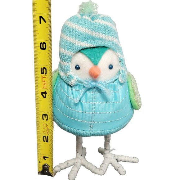 2018 Christmas Blue Bird NIEVA Featherly Friends Winter Spritz Figure Holiday - Picture 8 of 9